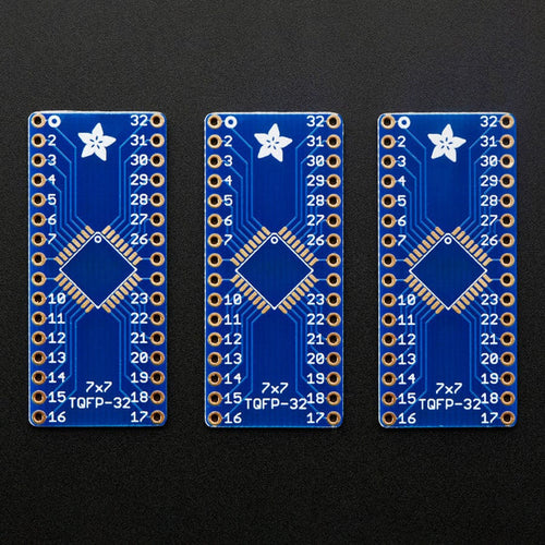 SMT Breakout PCB for 32-QFN or 32-TQFP - 3 Pack! by Adafruit - The Pi Hut
