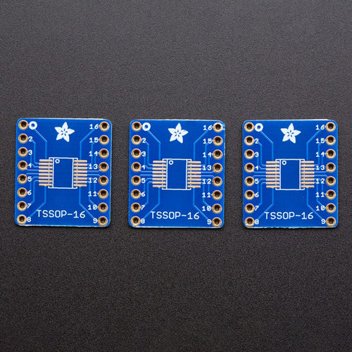 SMT Breakout PCB for SOIC-16 or TSSOP-16 - 3 Pack! by Adafruit - The Pi Hut