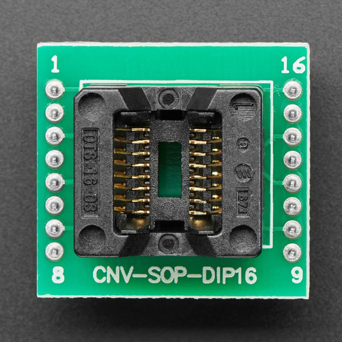 SMT Test Socket - SOIC-16 Narrow Breakout by Adafruit - The Pi Hut