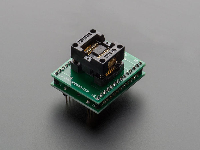 SMT Test Socket - TSSOP-28 Breakout [Discontinued] by The Pi Hut - The Pi Hut