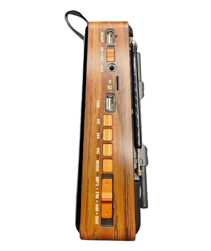 Solar Powered Retro Radio With Bluetooth Speaker