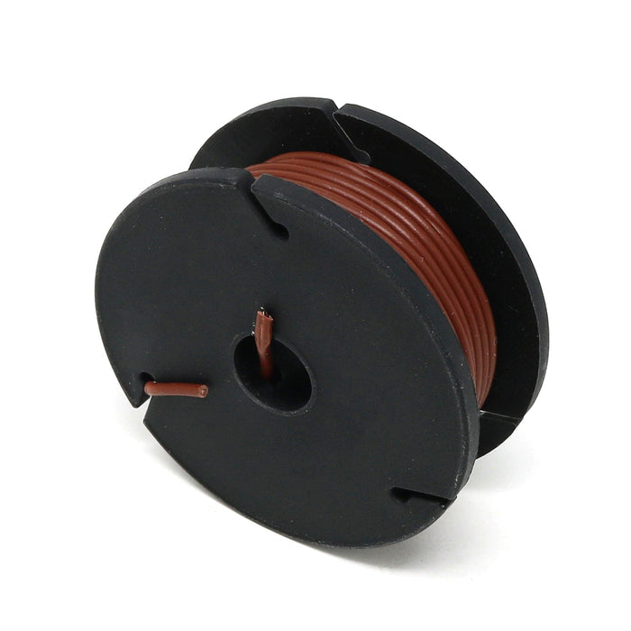 Solid-Core Wire Spool - 7.5m 22AWG - Brown by The Pi Hut - The Pi Hut
