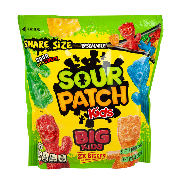 Sour Patch Kids Big 2x Bigger Pieces Gummy Candy - 12 Count