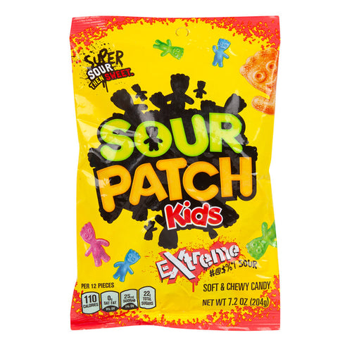 Sour Patch Kids Extreme Sour Gummy Candy - 12 Count