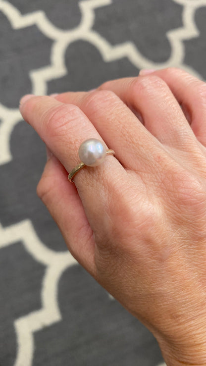South Sea Pearl Solitaire ring