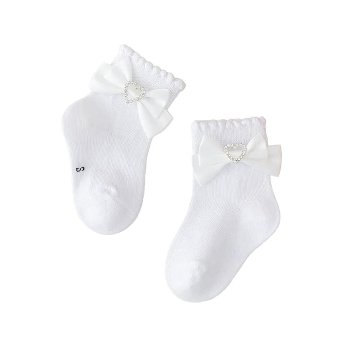 SPARKLING HEART Bowtie Socks