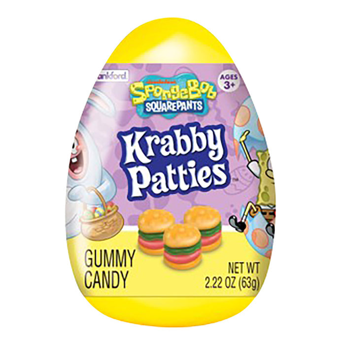 Spongebob Krabby Patties Giant Egg Candy - 6 Count