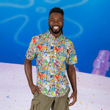 RSVLTS Nickelodeon Short Sleeve Shirt Spongebob "Welcome to Bikini Bottom" – KUNUFLEX Short Sleeve Shirt Spongebob "Welcome to Bikini Bottom" – KUNUFLEX Short Sleeve Shirt