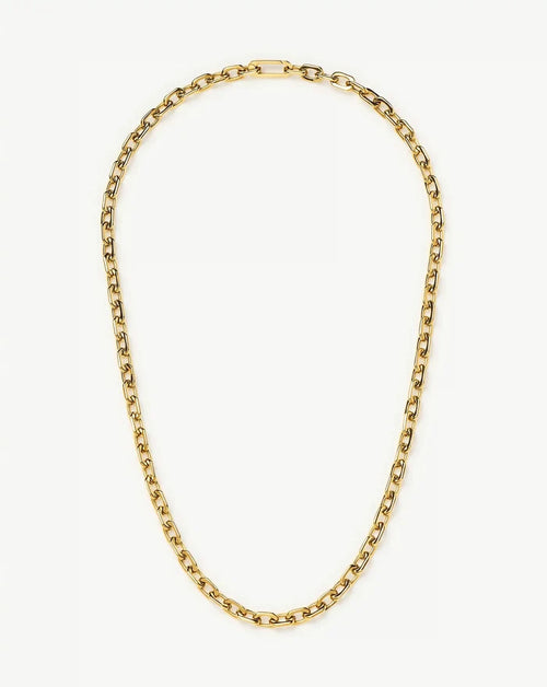 Square Paperclip Chain Necklace | 18k Gold Plated Necklaces Missoma