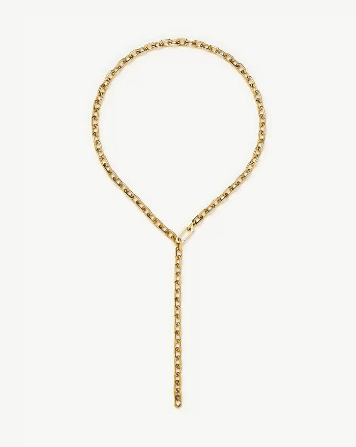 Square Paperclip Chain Necklace | 18k Gold Plated Necklaces Missoma