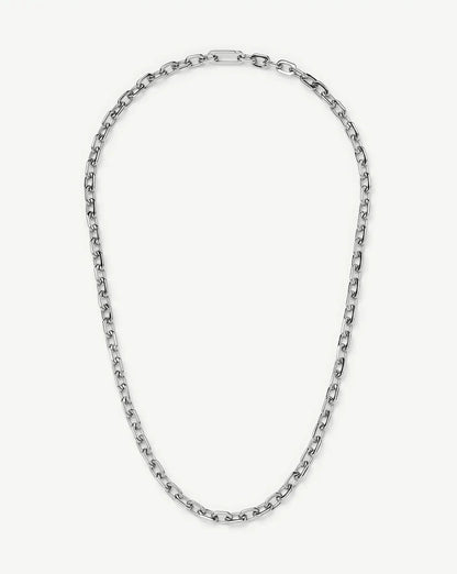 Square Paperclip Chain Necklace | Platinum Plated Necklaces Missoma