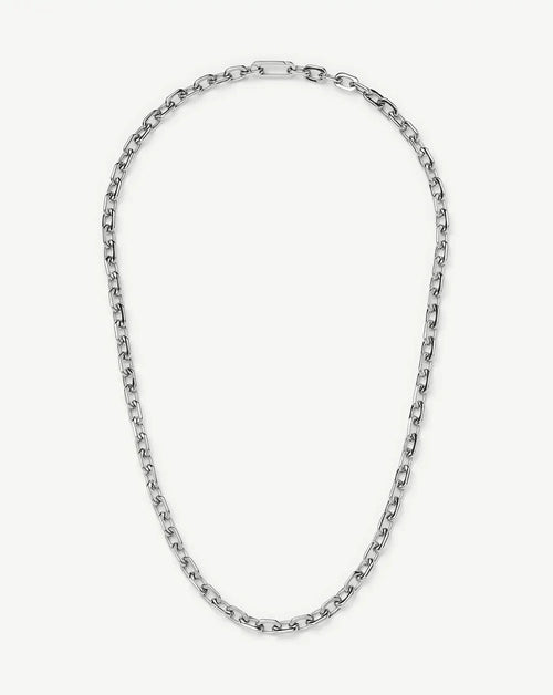 Square Paperclip Chain Necklace | Platinum Plated Necklaces Missoma