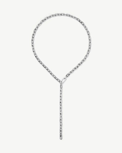 Square Paperclip Chain Necklace | Platinum Plated Necklaces Missoma