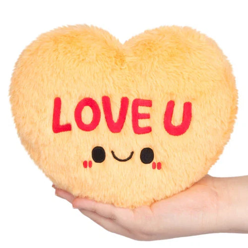 Squishable Snackers 7 Inch Candy Heart LOVE U Orange Plush Toy