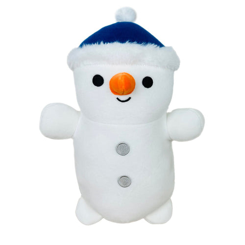 Squishmallow 10 Inch Manny the Snowman with Blue Hat Christmas Hug Mees Plush Toy