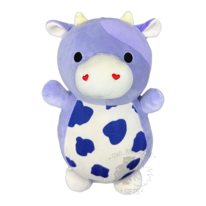 Squishmallow 14 Inch Bubba the Purple Cow Valentine Hug Mees Plush Toy - Owl & Goose Gifts