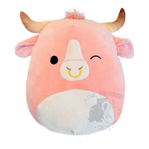 Squishmallow 16 Inch Howland the Bull Plush Toy - Owl & Goose Gifts