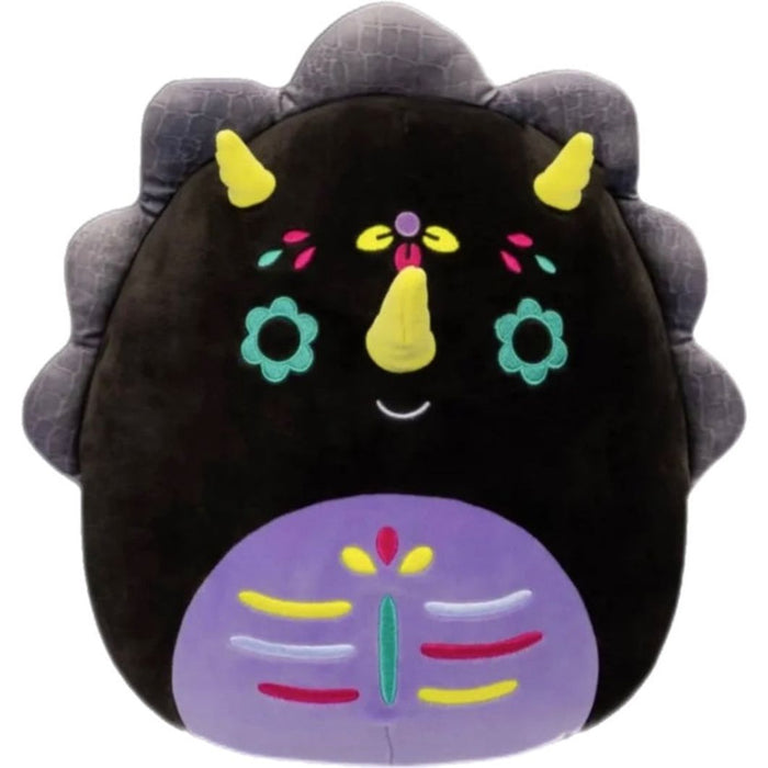 Squishmallow 8 Inch Tetero the Triceratops Day of the Dead Plush Toy - Owl & Goose Gifts