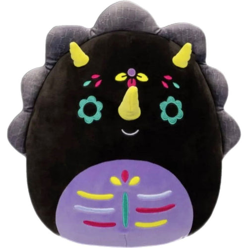 Squishmallow 8 Inch Tetero the Triceratops Day of the Dead Plush Toy - Owl & Goose Gifts