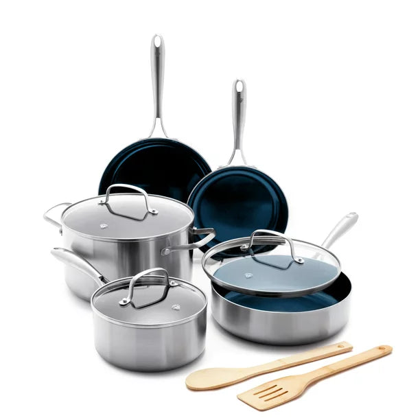 Stainless Steel Clad Pro 10pc Cookware Set - Eco Trade Company