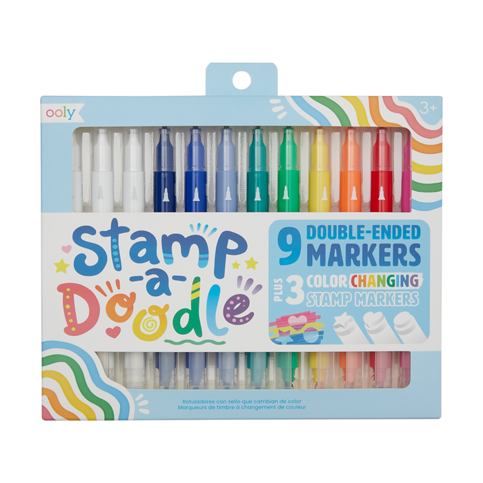 OOLY view of Stamp-A-Doodle Double-Ended Markers in package