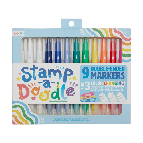OOLY view of Stamp-A-Doodle Double-Ended Markers in package