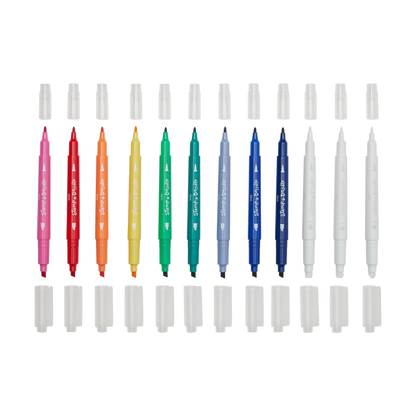OOLY view of Stamp-A-Doodle Double-Ended Markers without caps on