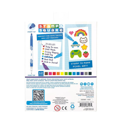 Stamp-A-Square Double Ended Markers back of packaging