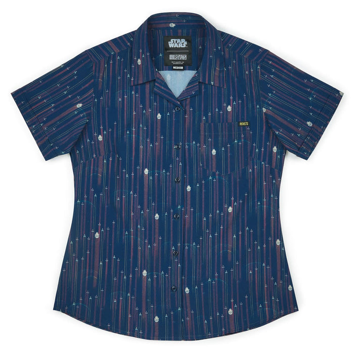 RSVLTS XS Star Wars Women's Short Sleeve Shirt Star Wars™ "Fleet in Formation" – Women's KUNUFLEX Short Sleeve Shirt Star Wars™ "Fleet in Formation" – Women's KUNUFLEX Short Sleeve Shirt
