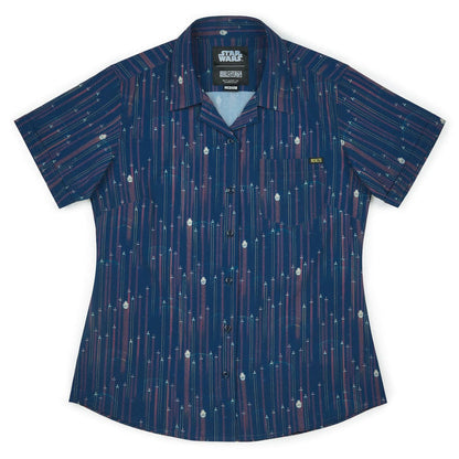 RSVLTS XS Star Wars Women's Short Sleeve Shirt Star Wars™ "Fleet in Formation" – Women's KUNUFLEX Short Sleeve Shirt Star Wars™ "Fleet in Formation" – Women's KUNUFLEX Short Sleeve Shirt