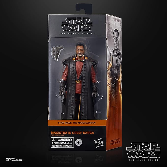 Star Wars The Black Series Magistrate Greef Karga Toy 6-Inch-Scale The Mandalorian Collectible Action Figure Toys for Kids Ages 4 and Up, Multicolor (F5523)