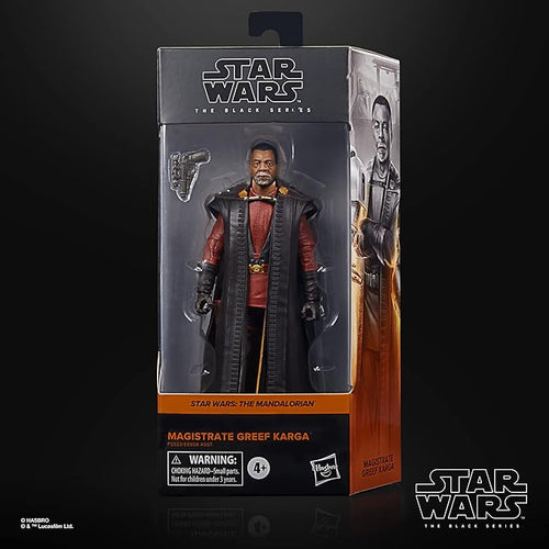 Star Wars The Black Series Magistrate Greef Karga Toy 6-Inch-Scale The Mandalorian Collectible Action Figure Toys for Kids Ages 4 and Up, Multicolor (F5523)
