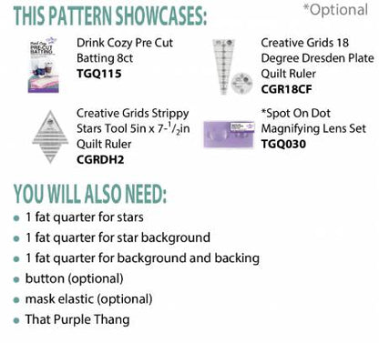 Starry Drink Cozy Pattern showcases