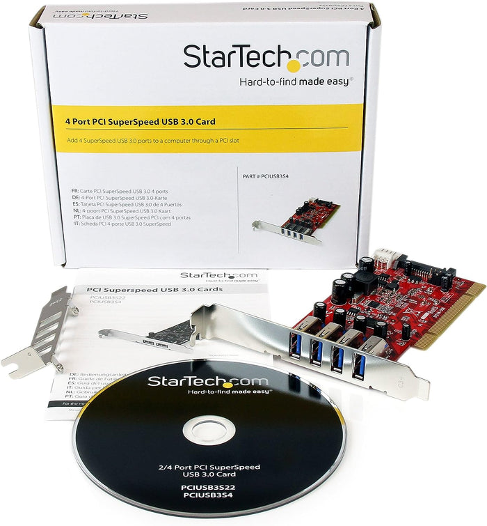 StarTech.com 4 Port PCI SuperSpeed USB 3.0 Adapter Card