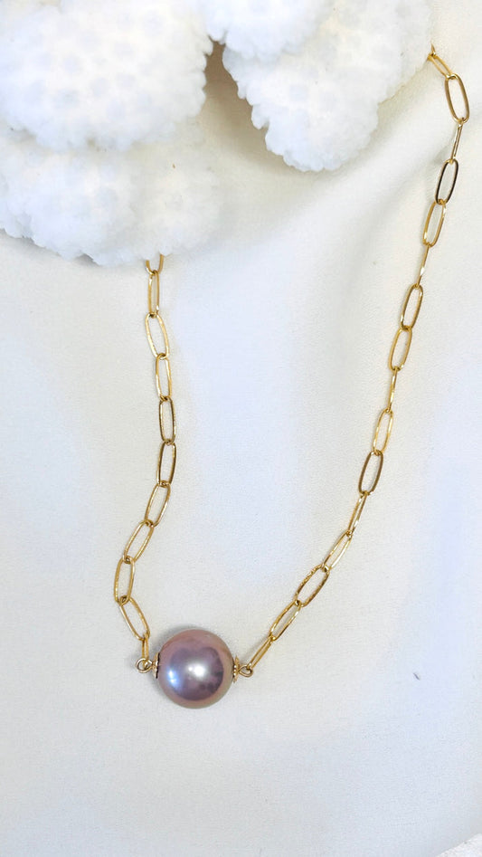 Stella necklace - Pink Edison