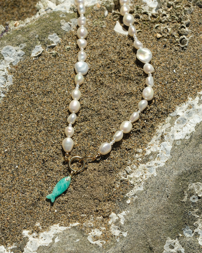 Stone Fish Pendant