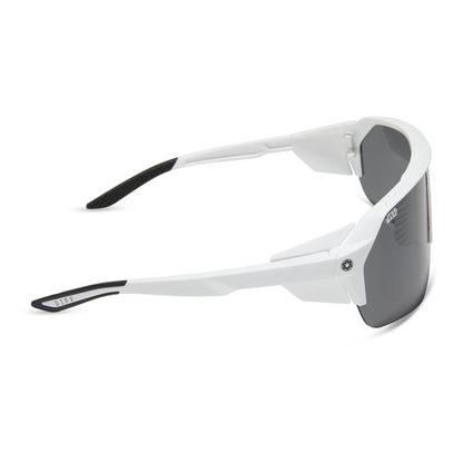 star wars™ x diff sport featuring thestormtrooper square sunglasses with a galactic white frame and category 3 dark grey polarized lenses side view