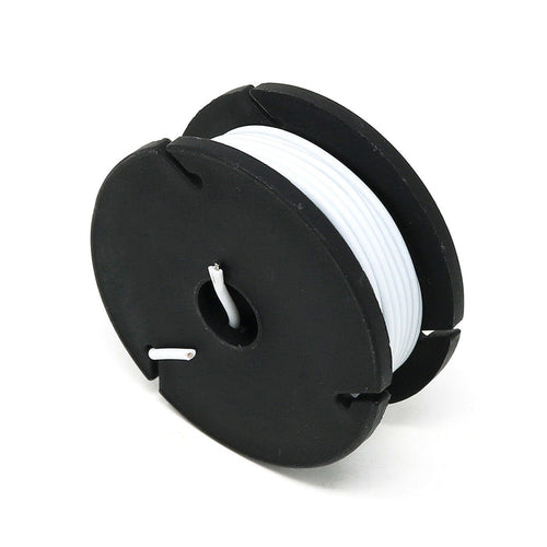 Stranded-Core Wire Spool - 25ft - 22AWG - White by The Pi Hut - The Pi Hut