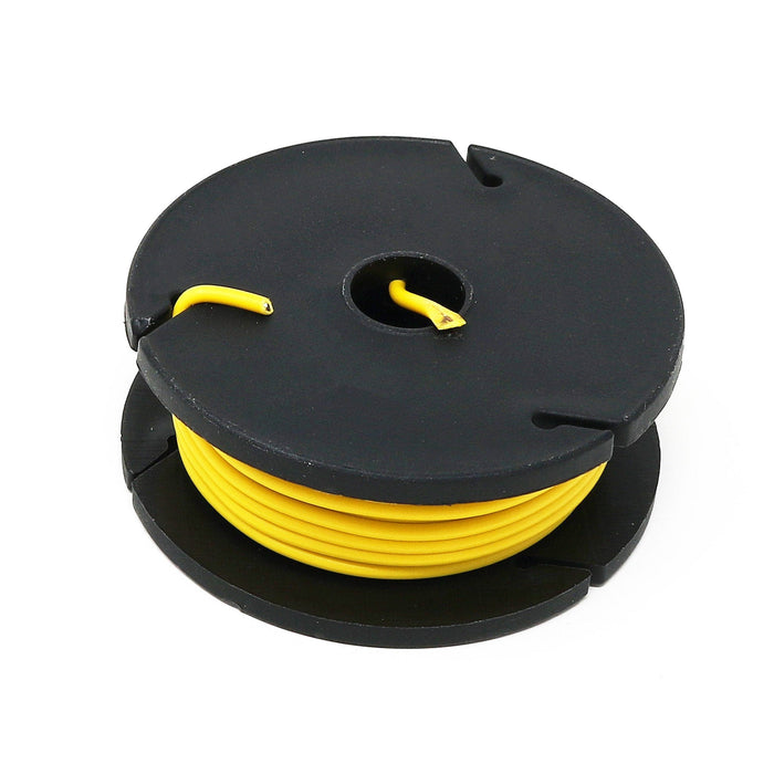 Stranded-Core Wire Spool - 25ft - 22AWG - Yellow by The Pi Hut - The Pi Hut