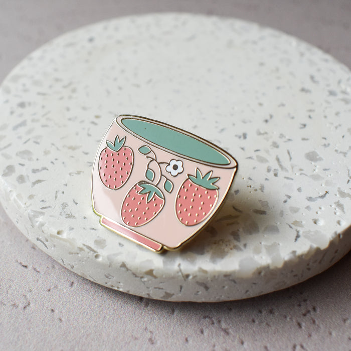 Strawberry Matcha Enamel Pin