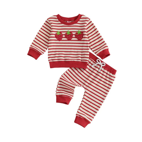 STRAWBERRY Striped Outfit