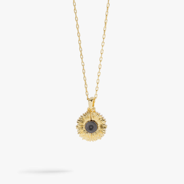 Sunflower 'Choose Happiness' Mantra Necklace