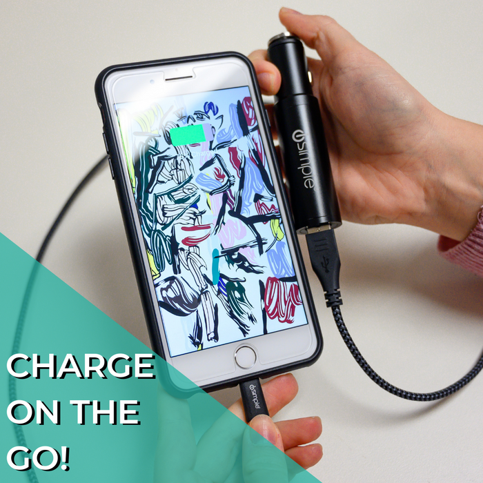 isimple usb hub charging an iphone