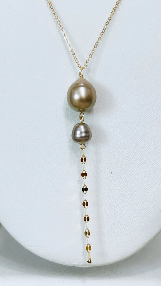 Sway necklace -Mocha  Tahitian