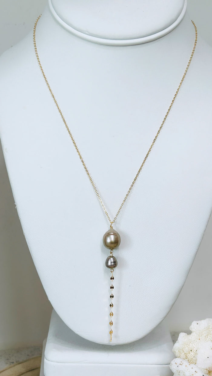 Sway necklace -Mocha  Tahitian