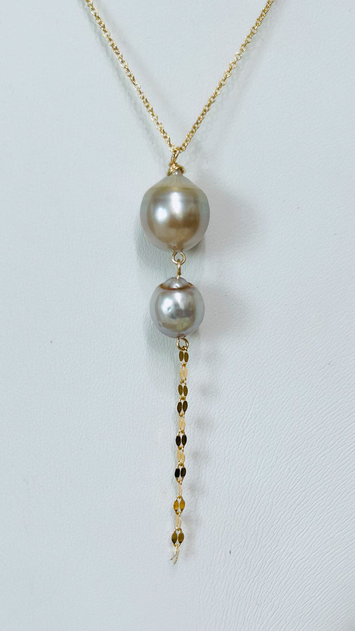 Sway necklace -Mocha  Tahitian