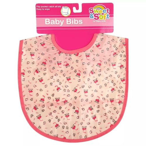 Sweet & Soft Baby Bib for Girls - 7450037628013 Pie's Variety Store