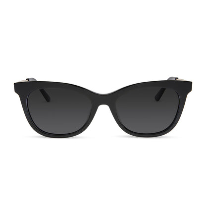 diff eyewear featuring the sylvia cat eye prescription sunglasses with a black frame front view