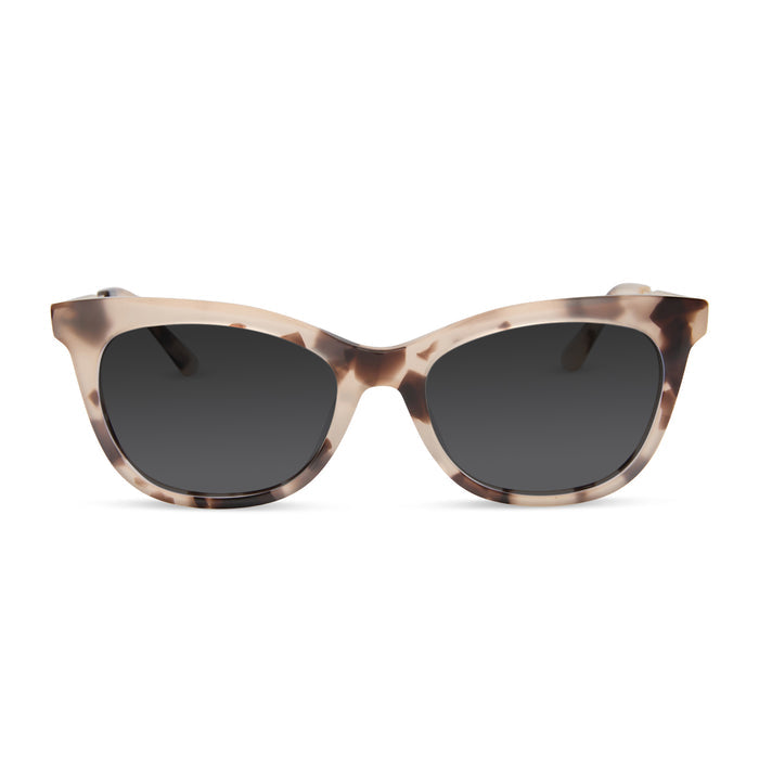 diff eyewear featuring the sylvia cat eye prescription sunglasses with a cream tortoise frame front view