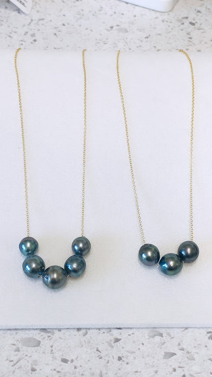 Tahitian Multi pearl necklace